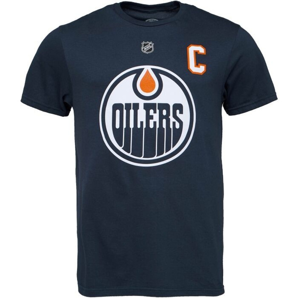 Koszulka Fanatics NHL Name & Number Graphic T-shirt Edmonton Oilers #97 McDavid navy blue