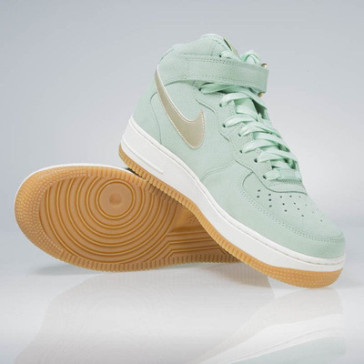 Sneakers buty Nike WMNS Air Force 1 '07 Mid Seasonal enamal green / metalic gold star 818596-300