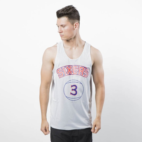 Koszulka dwustronna Mitchell & Ness Philadelphia 76ers Allen Iverson black / white Name / Number Reversible Mesh
