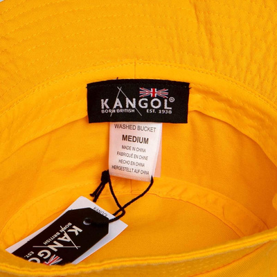 Kapelusz Kangol Washed Bucket kolor żółty