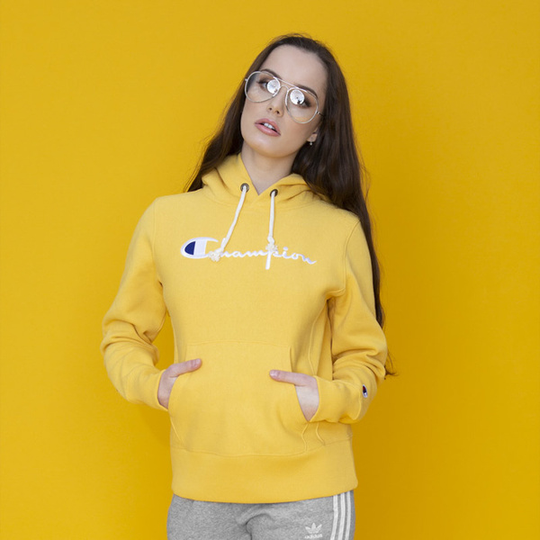 Bluza damska Champion Sweatshirt Reverse Weave Hoody yellow
