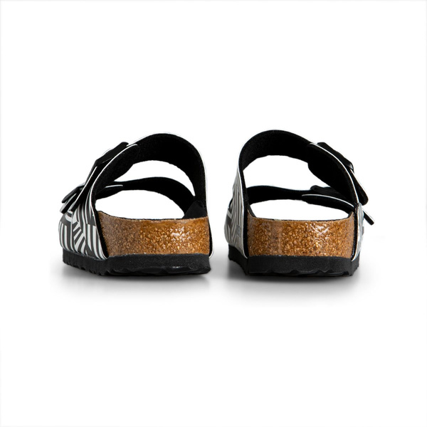 Klapki damskie Birkenstock Arizona BS Narrow Fit czarnobiałe (1017785)