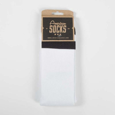 American Socks Old School I - Mid High white / black - black