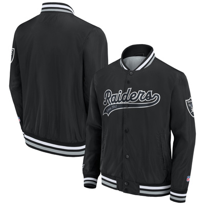 Fanatics NFL Sateen Jacket Las Vegas Raiders black/sport grey heather