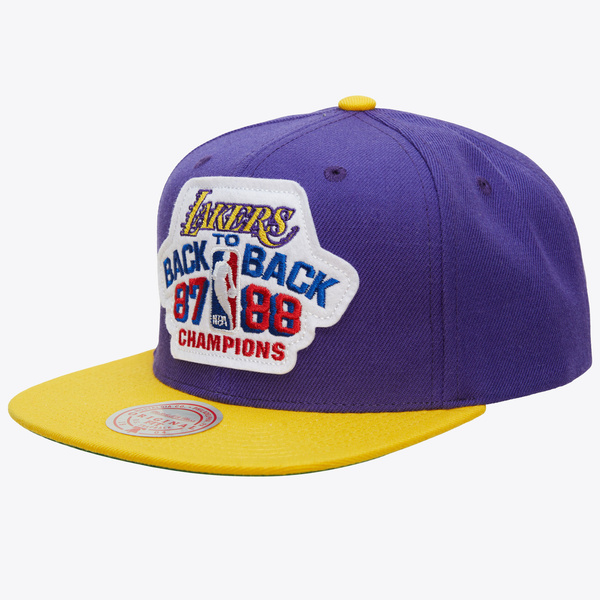 Czapka Mitchell & Ness snapback Los Angeles Lakers B2B Snapback fioletowa