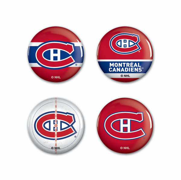 WinCraft NHL Button 4 Pack Montreal Canadiens