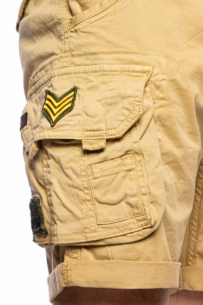 Szorty Alpha Industries Crew Short Patch brązowe