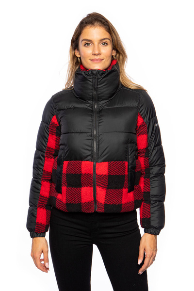 Kurtka damska Columbia Leadbetter Point Sherpa Hybrid Jacket czarna