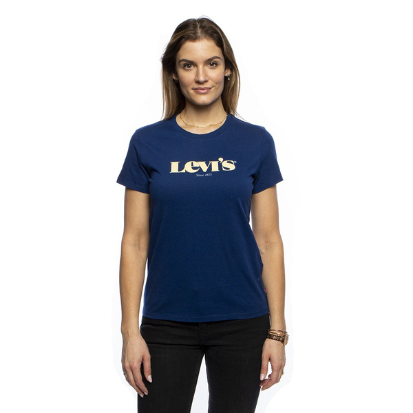 Koszulka damska Levi's The Perfect Tee New Logo niebieska