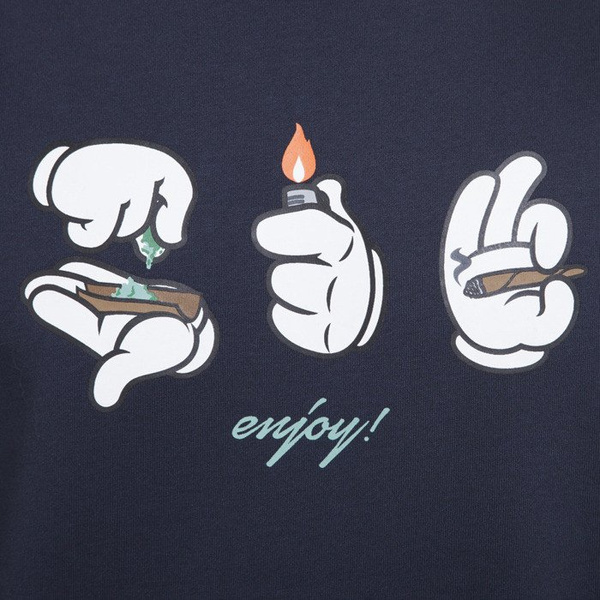 Cayler & Sons bluza Roll Light Smoke crewneck deep navy / white / blue leaves