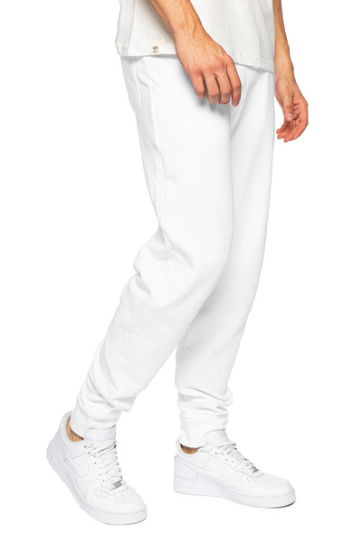 Spodnie dresowe Alpha Industries Organics EMB Jogger białe