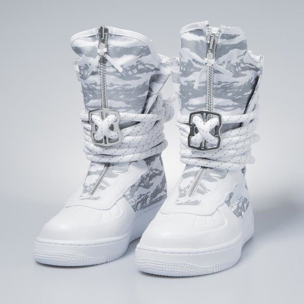 Sneakers buty zimowe Nike SF AF1 High Premium white / white-white AA1130-100