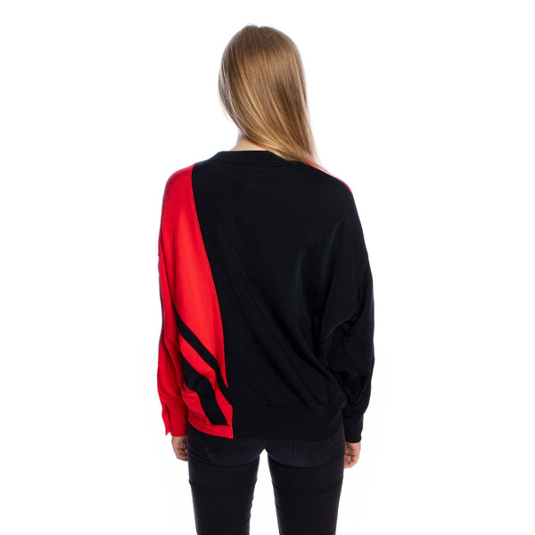 Bluza damska Champion Colour Block Popper Cropped Sweatshirt czarna