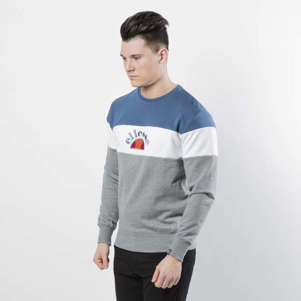 Ellesse bluza crewneck Oriveto Sweat dark grey marl / optic white / dress blues