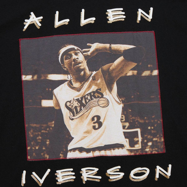 Koszulka Mitchell & Ness Heavyweight Premium Player Tee Vintage Logo Philadelphia 76ers black