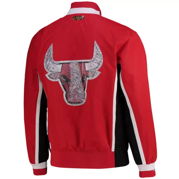 Mitchell & Ness Chicago Bulls 75th Anniversary Warm Up Jacket red