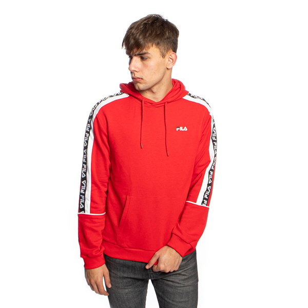 Mens Sweatshirts Fila Red Sweater Sweatshirt Fila Men Tefo Hoody