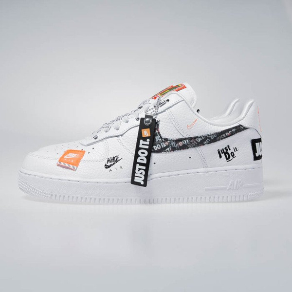 Sneakers buty Nike Air Force 1 '07 PRM JDI white-black-total orange (AR7719-100)