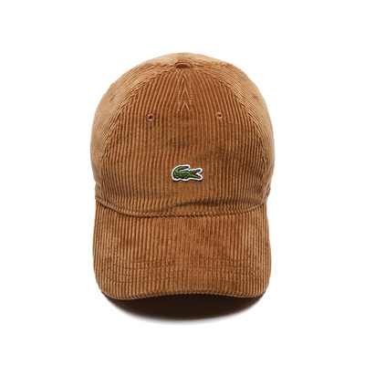 Lacoste Unisex Live Ribbed Velvet Cap brown