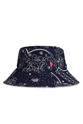 Levi's Reversible Bandana Bucket Hat navy