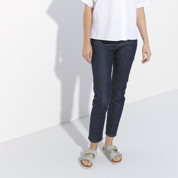 Klapki damskie Birkenstock Arizona BS Narrow Fit niebieskie (1016393)