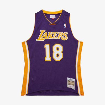 Mitchell & Ness Los Angeles Lakers #18 Sasha Vujacic Dark Jersey purple