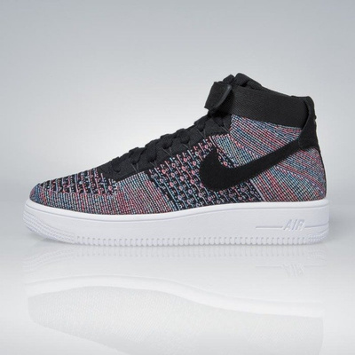 Sneakers buty Nike Air Force 1 Ultra Flyknit Mid hot punch / black - blue glow 817420-602