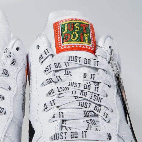 Sneakers buty Nike Air Force 1 '07 PRM JDI white-black-total orange (AR7719-100)