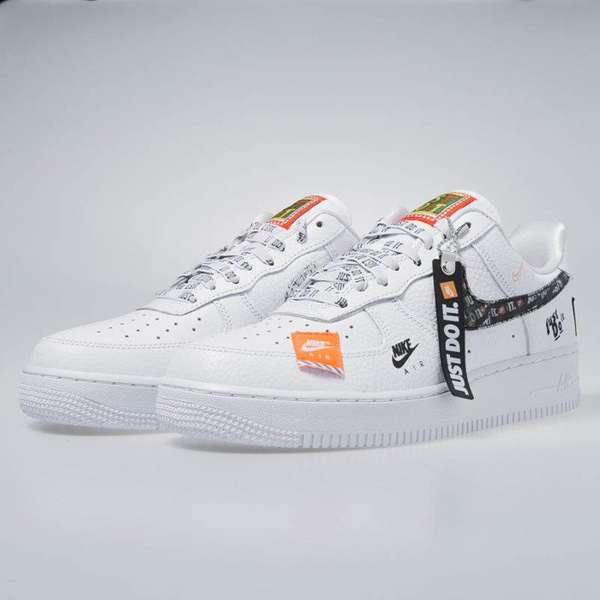 Sneakers buty Nike Air Force 1 '07 PRM JDI white-black-total orange (AR7719-100)