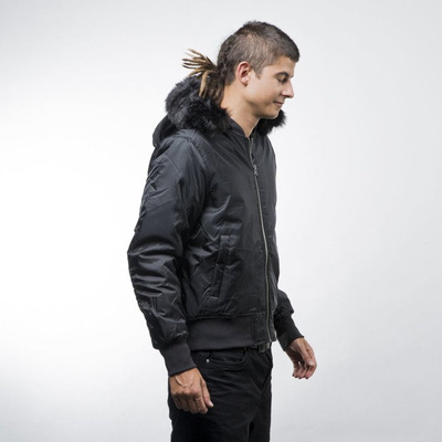Urban Classics kurtka Hooded Basic Bomber Jacket black (TB1456)