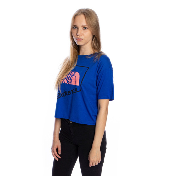 Koszulka damska The North Face SS Extreme Crop Tee niebieska