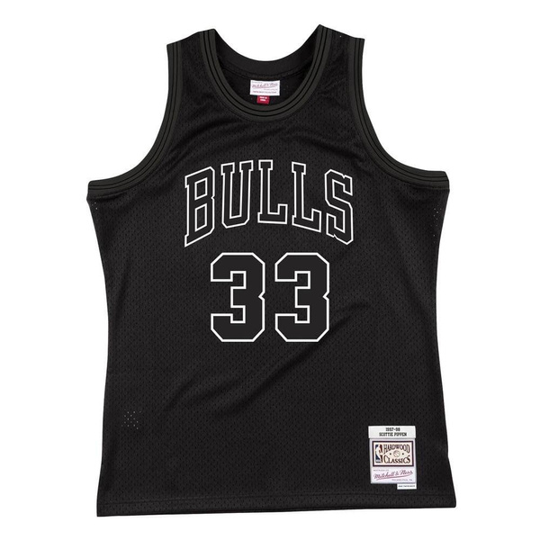 Koszulka Mitchell & Ness Chicago Bulls #33 Scottie Pippen White Logo Swingman Jersey czarna