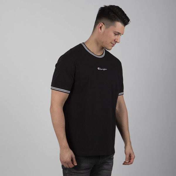 Koszulka Champion Striped Ringer Small Script Logo black