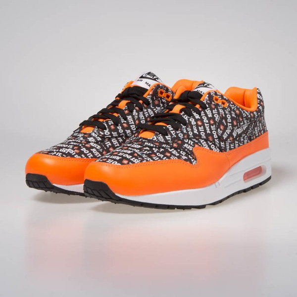 Sneakers buty Nike Air Max 1 Premium black/black-total orange-white (875844-008)