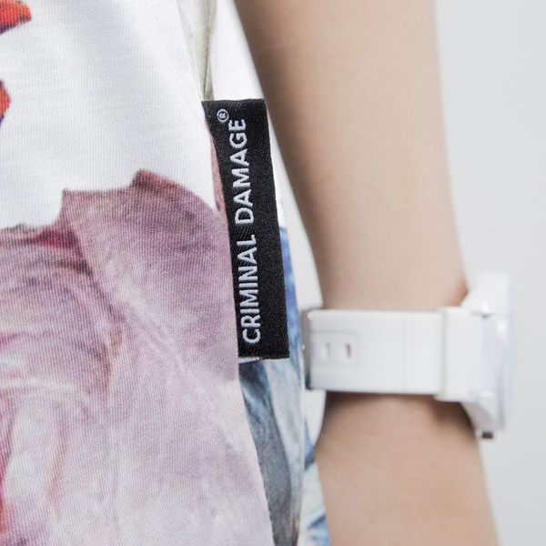 Criminal Damage koszulka Foro white / multi WMNS