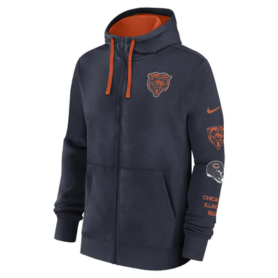 Bluza Nike Men's NFL Feece Hoodie Chicago Bears Marine/University Orange