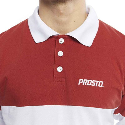 Koszulka longsleeve Prosto Klasyk Longsleeve Polo Malle bordo/white