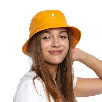 Kapelusz Kangol Washed Bucket kolor żółty