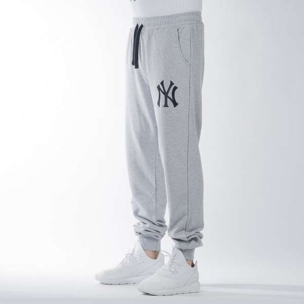 Spodnie dresowe Majestic Athletic Garten Cuffed Hem Jogger New York Yankees marl grey (MNY1440E2)