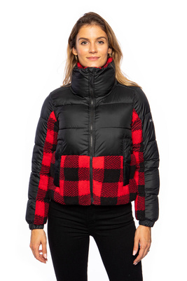 Kurtka damska Columbia Leadbetter Point Sherpa Hybrid Jacket czarna