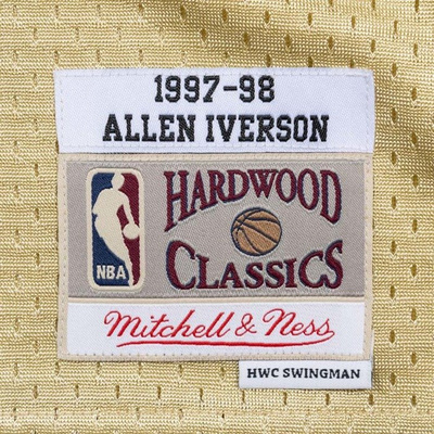 Mitchell & Ness Philadelphia 76ers #3 Allen Iverson gold Swingman Jersey QUICKSTRIKE LIMITED EDITION 