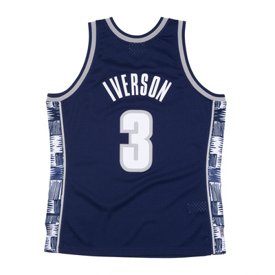 Koszulka Mitchell & Ness Georgetown Hoyas #3 Allen Iverson granatowa Swingman Jersey 
