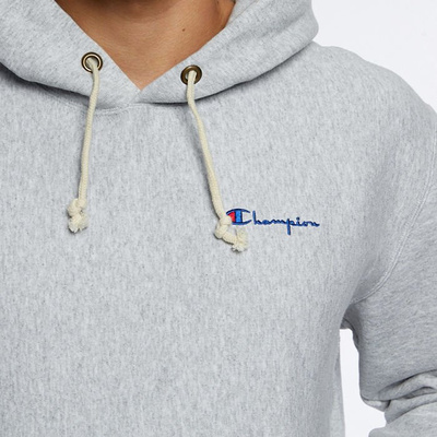 Bluza Champion Small Script Logo Reverse Weave Hoodie grey heather
