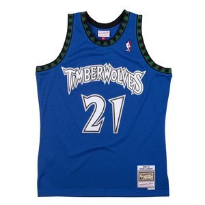 Koszulka Mitchell & Ness Minnesota Timberwolves #21 Kevin Garnett niebieska Swingman Jersey