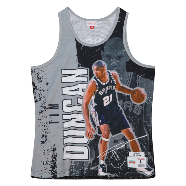 Koszulka Mitchell & Ness San Antonio Spurs Player Burst Mesh Tank czarna