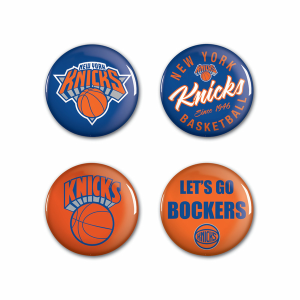 WinCraft NBA Button 4 Pack New York Knicks