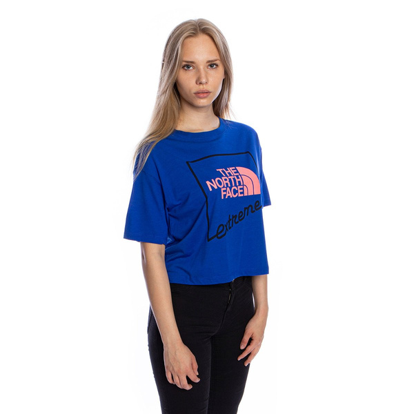 Koszulka damska The North Face SS Extreme Crop Tee niebieska