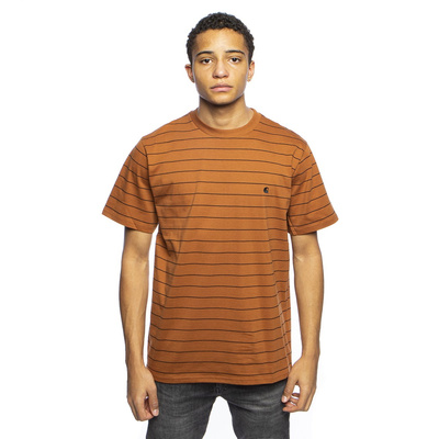Carhartt WIP S/S Denton T-shirt denton stripe, rum/black