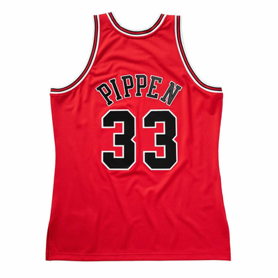 Koszulka Mitchell & Ness Chicago Bulls #33 Scottie Pippen Authentic Road Finals Jersey czerwona