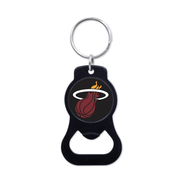WinCraft NBA Black Bottle Opener Key Ring Miami Heat